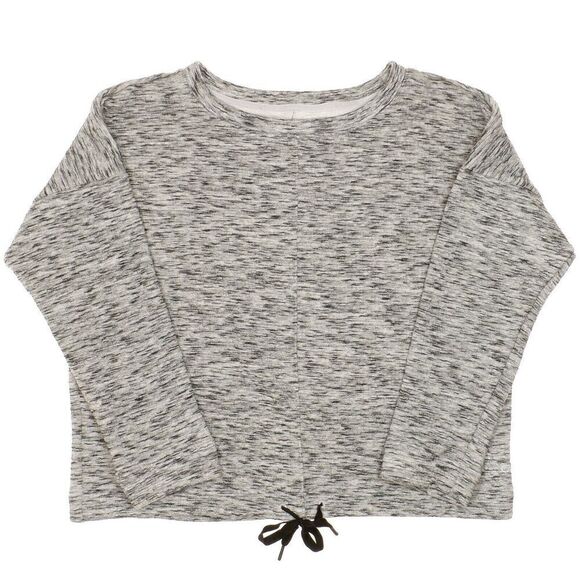 Gap Gapfit Sweatshirt Womens Size L Space Dyed Quilt Crinkle Pullover Drawstring - Picture 9 of 9